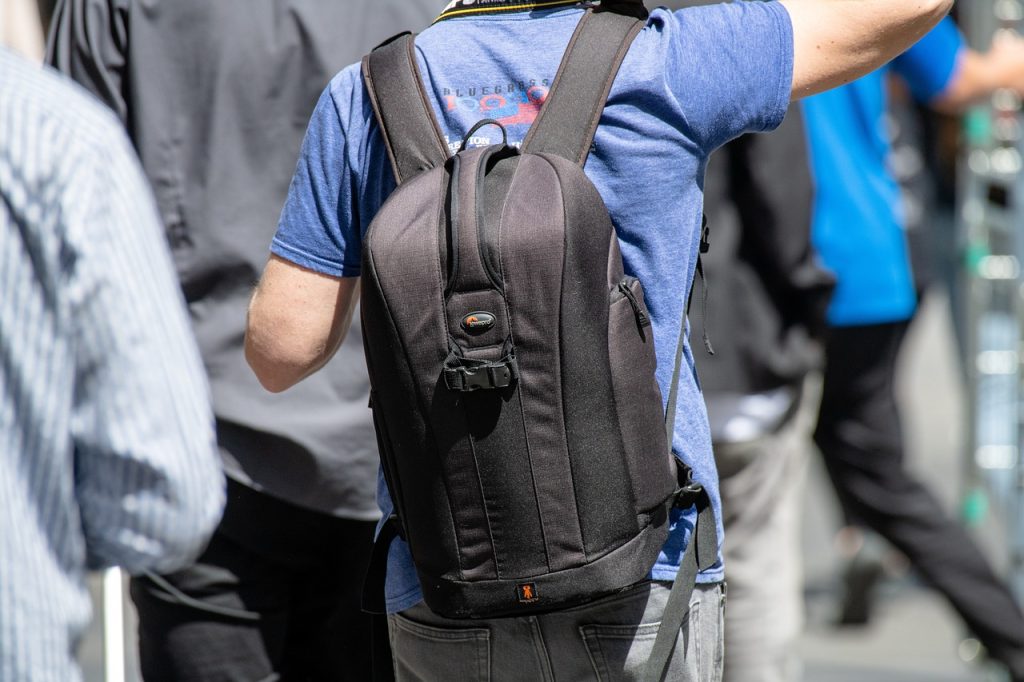 backpack, camera bag, photographer